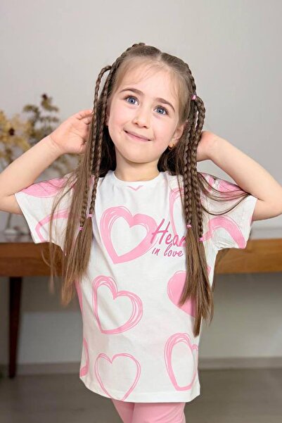 Riccotarz Κοριτσίστικο μπλουζάκι με στάμπα με στάμπα με λαιμόκοψη με τσέπη Cargo στο κάτω μέρος Ροζ αθλητική φόρμα