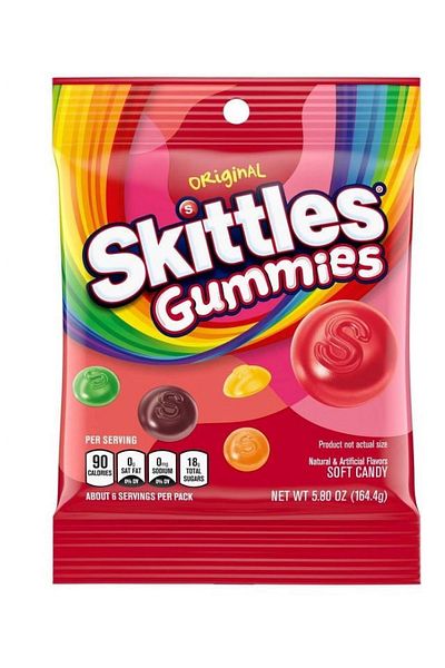 Skittles Gummies Original Soft Candy 164.4 Gr
