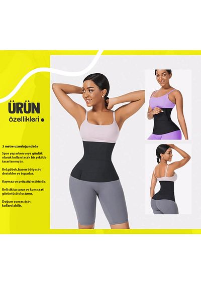 SAUNA SUIT Corset înfășurat în talie 3 M - Corset înfășurat de clepsidră