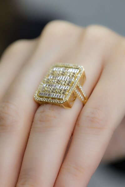 Fay Yamaner Altın Baget Yüzük