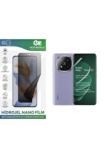 Ecr Mobile Redmi Note 14 Pro+ Uyumlu Hidrojel Nano Ekran Koruyucu Film HAYALE...