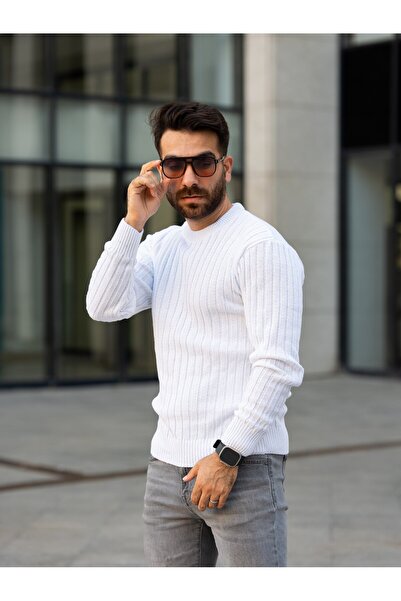 mayastyle 3 Pack Men's Crew Neck Knitwear Sweater + Marget Perfume