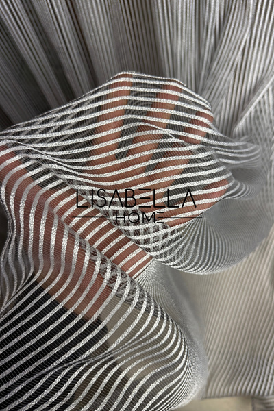 LisabellaHome Sultan Tulle Curtain Heavy Draping 1X3 Tight Pleated