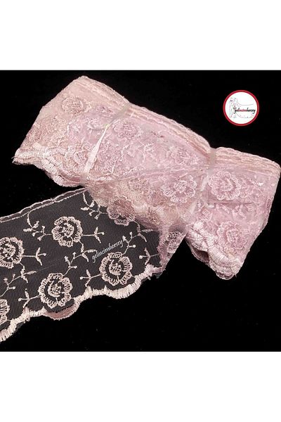 Gelincimherşey Powder Pink Color Lace Tulle Guipure for Home Dowry, Ornament