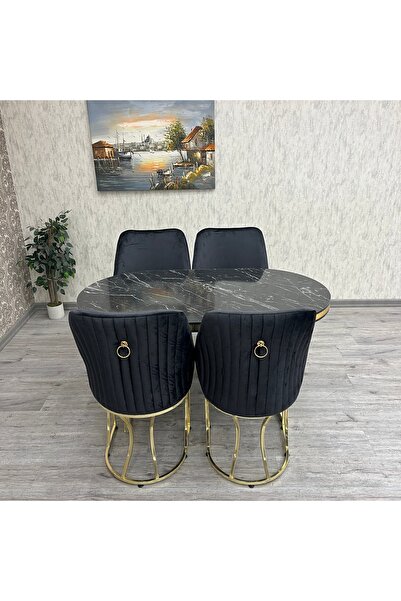 BY ORHAN GÜZEL Asalet Mutfak Yemek Masası Takımı- 4 Kişilik Mutfak Masa Sanda...