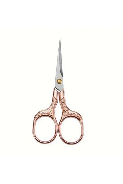 OZN AKSESUAR Promise Engagement Scissors, Ribbon Opening Special Day Merasim Sewing Embroidery Scissors Rosegold