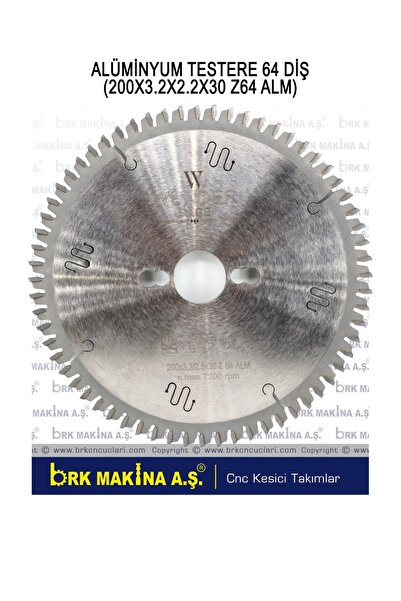 BRK WUNDER ALÜMİNYUM TESTERE 200X64