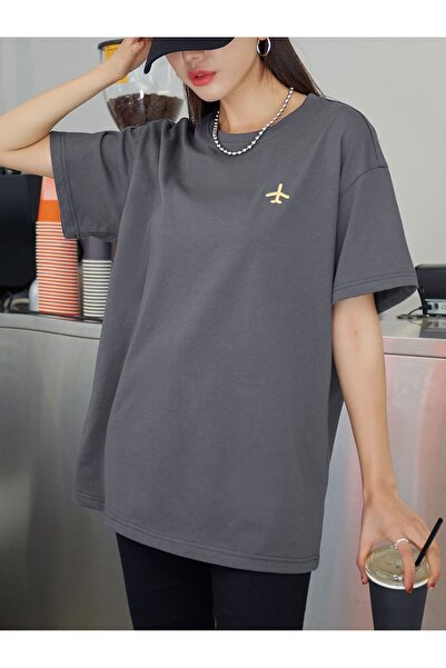 MODAVİBE Țesătură unică din jerseu, tricou cu croială relaxată