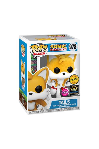Funko Sonic and Tails - Chase (Flocked) Pop Games Figure