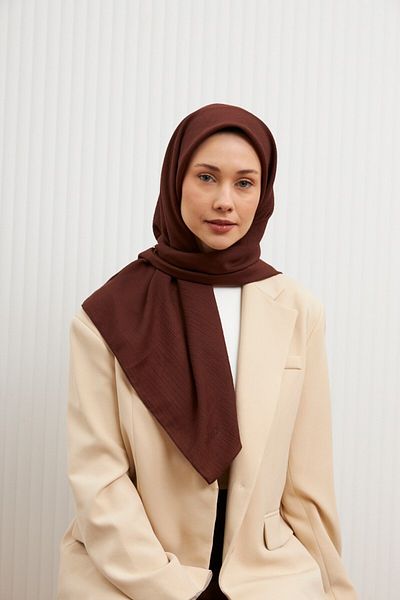 MİRSOY SCARF Καφέ Mir Jazz Φουλάρι