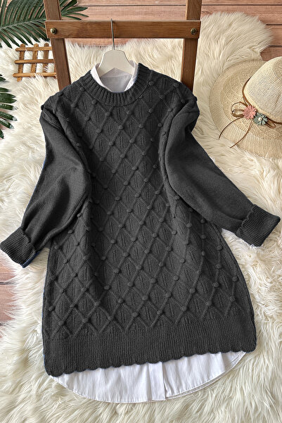 MODAQU سترة تريكو ناعمة مدخنة