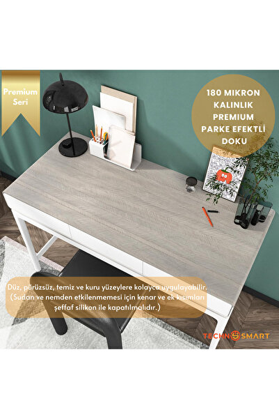 TechnoSmart 60×300cm Kendinden Yapışkanlı Balıksırtı Desenli Premium Duvar Kağıdı Masa Dolap Kaplama