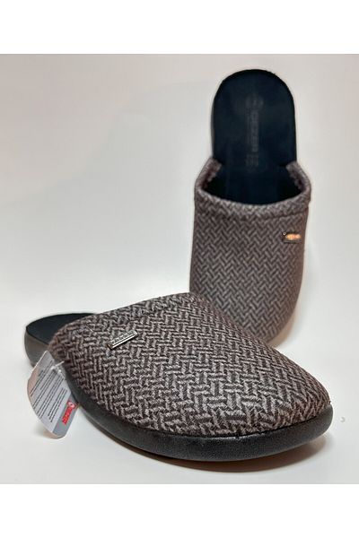 GEZER Fishback Patterned Velvet Comfortable and Light Daily Men's Home and Cleaner Slippers