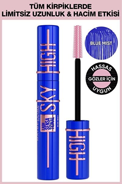 Maybelline New York Lash Sensational Sky High Uzunluk ve Hacim Etkili Mavi Ma...