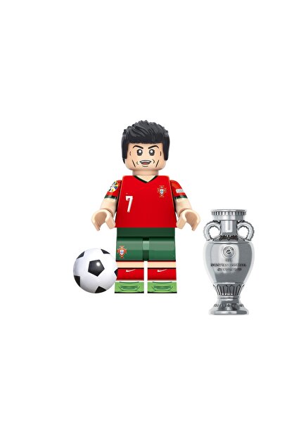 myminitoys Futbolcu mini figür Ronaldo Kırmızı forma L-013