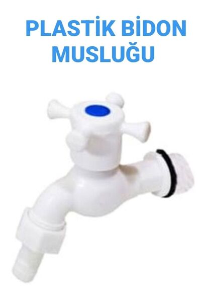 Metler Plastik Musluk Koçbaşı Bidon Bahçe Çeşme Musluğu Beyaz Plastik 1 Adet