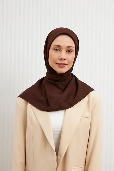 MİRSOY SCARF Φουλάρι Mir Jazz-Πικρό Καφέ