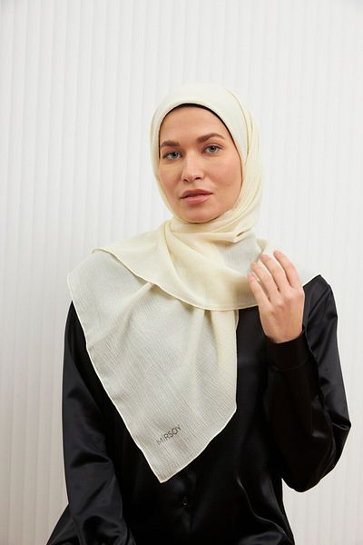 MİRSOY SCARF Μαντίλι Mir Jazz-Κρέμα