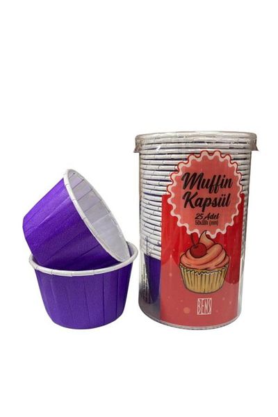 BENS Purple Set of 25 Cupcake/Muffin/Suffle Cake Capsules