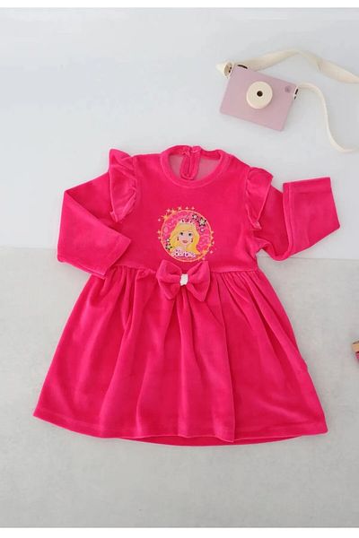 Bulut Baby rochie fetiță din catifea cu volane Rochie cu mânecă lungă pentru fetiță
