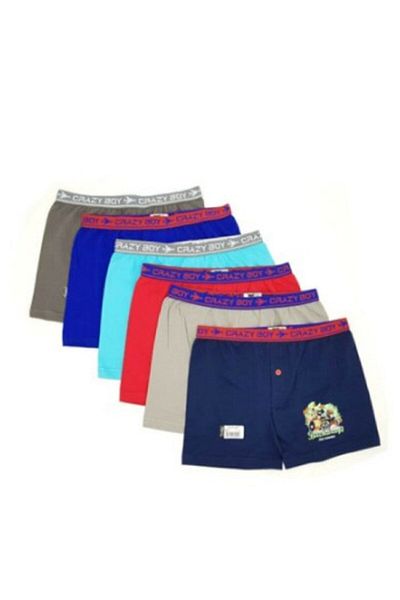 KEYAL Tutku Boy's Multicolored 6 Pack Boxe από ελαστάνη από βαμβάκι