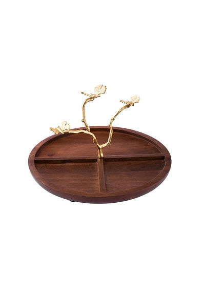 Dania Wooden circular serving plate, size 30 cm