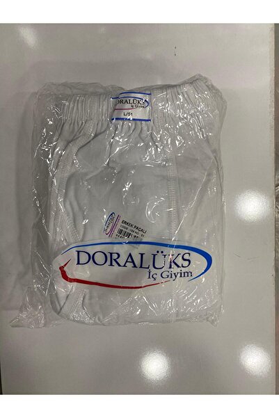 doralüks ERKEK BEYAZ PAÇALI KÜLOT 6 LI PAKET