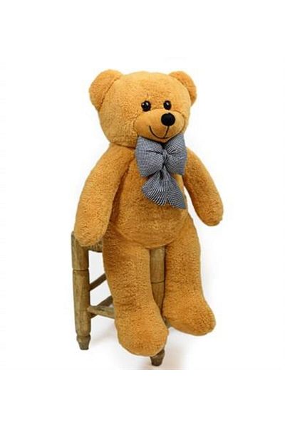 Sole 90 cm Plush Teddy Bear with Bow Tie - 100% DOMESTIC