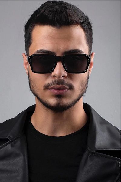 ModaLucci Sumara Unisex Black Sunglasses