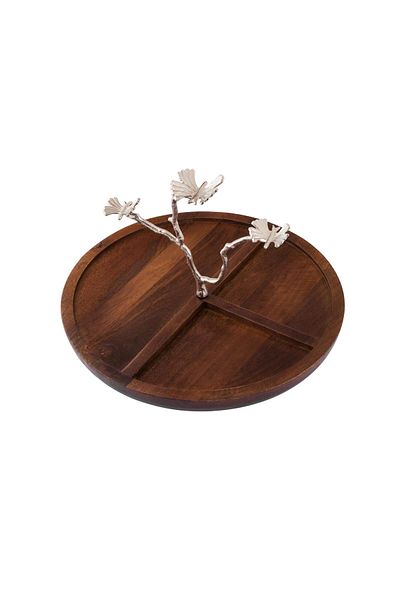 Dania Wooden circular serving plate, size 30 cm