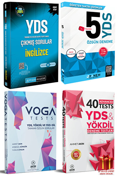 Pegem Akademi Yayıncılık 2025 Pegem YDS İngilizce Çıkmış Sorular+YDS 5 Deneme...