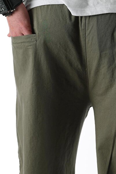 Madmext Men's Khaki Wide Leg Tie Waist Pants E7403