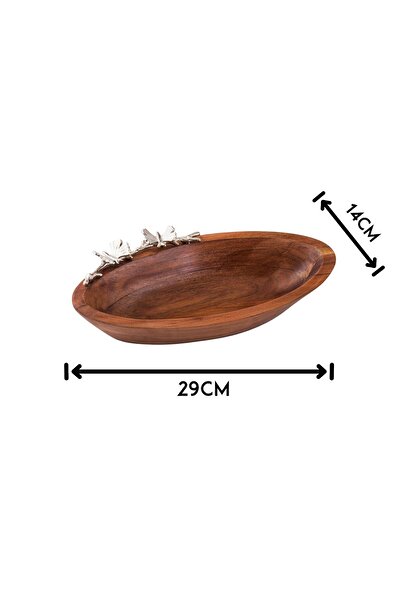 Dania Oval wooden serving plate, size 14 x 29 cm