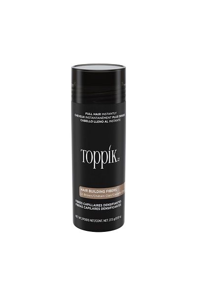 Toppik ألياف بناء الشعر، إخفاء الشعر الفوري، ألياف شعر للرجال والنساء، بني فاتح - 27.5 جم