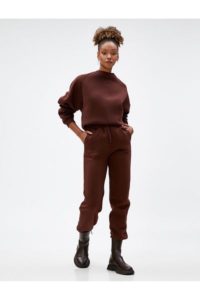 Koton Jogger Sweatpants - Elastic Waist and Lace-Up Pocket Detail