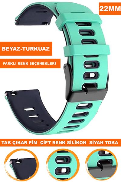 COBRA حزام ساعة Fossil-Welder-Casio-Seiko-Omega-Armani مقاس 22 مم - سيليكون A5622MM