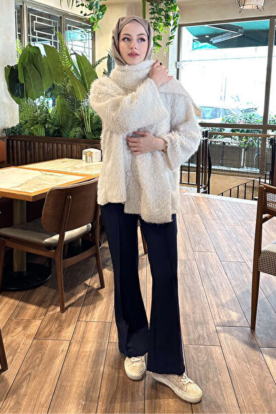 Ovn. Benny Atkılı Peluş Ceket - Ekru