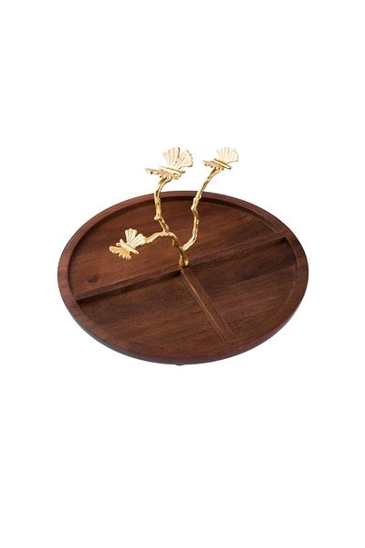 Dania Wooden circular serving plate, size 30 cm