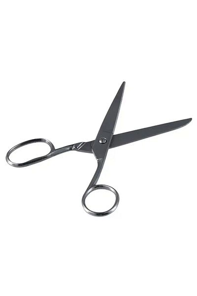 OZN AKSESUAR 7 Inch Nickel Plated Extra Quality Metal Scissors - 17.5cm