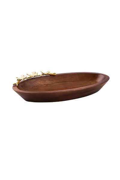 Dania Oval wooden serving plate, size 18 × 38 cm