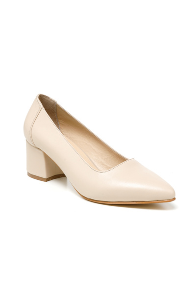 Deriden حذاء نسائي/بناتي بكعب/كعب ستيليتو RC-4003 جلد كريمي