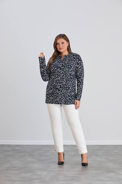 wearon tekstil Women's Combed Combed Viskose Patterned Fabric Bluz