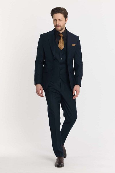 Savira slimfit ανδρικό κοστούμι 3 τμχ kavallı polyviscon υφαντό ύφασμα μυτερό γιακά σταγόνα 6 ΝΕΑ ΕΠΟΧΗ