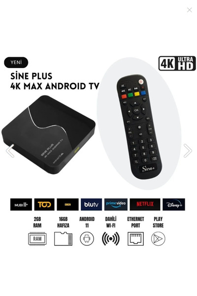 Sine Plus 4K 16GB Android 11 Media Player