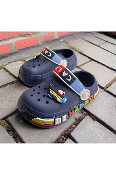 Clax Дитячі сині сандалі з фігурним малюнком, не ковзають, Cros Terlik