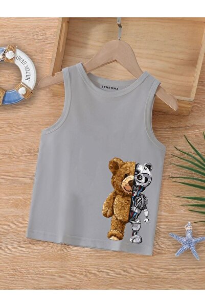 BENROMA CRTANI LIK ŠTAMPANA DEČIJA MAJICA BEZ RUKAVA