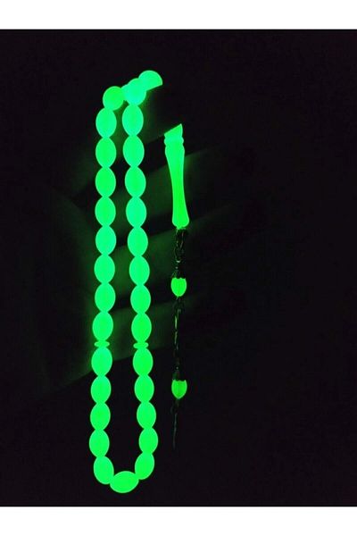 TREND COLLECTİON Cat's Eye Prayer Beads Glowing in the Dark Phosphorescent Cat's Eye Prayer Beads