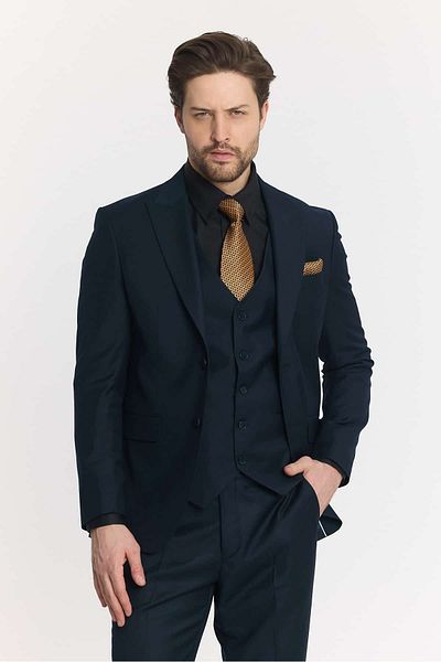Savira slimfit ανδρικό κοστούμι 3 τμχ kavallı polyviscon υφαντό ύφασμα μυτερό γιακά σταγόνα 6 ΝΕΑ ΕΠΟΧΗ