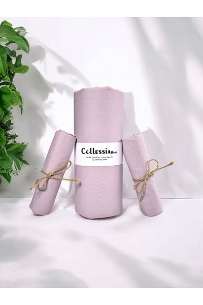 CollessiaHome طقم ملاءة سرير مزدوجة من القطن بنسبة 100% من قماش البوبلين