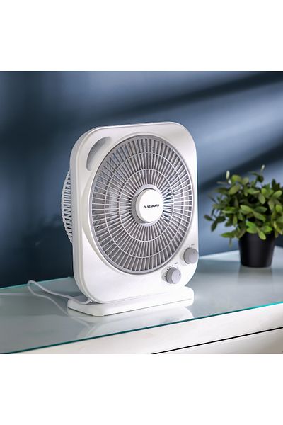 Olsenmark 10" Box Fan- OMF1867/ High Performance with 3-Speed Controls